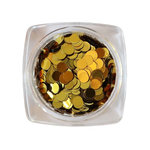 Komilfo disco design №027, gold, 3 mm, (1 g)