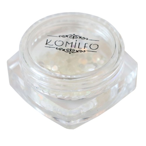 Komilfo disco design №037, transparent, chameleon, 2 mm, (1 g)