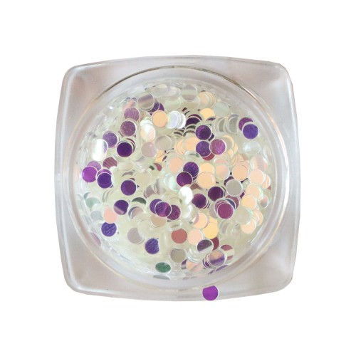 Komilfo disco design №037, transparent, chameleon, 2 mm, (1 g)