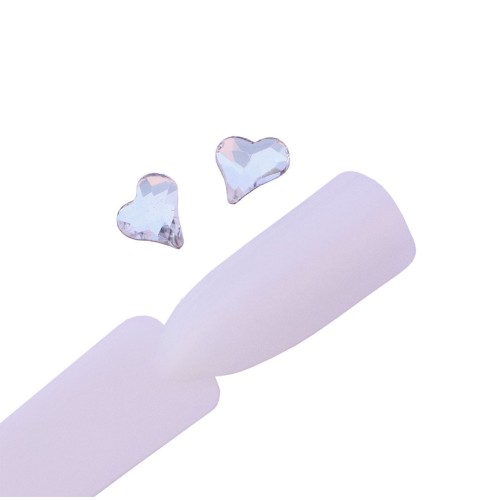 Komilfo Uneven Heart Stones (6×7 mm) Crystal (2 pcs)