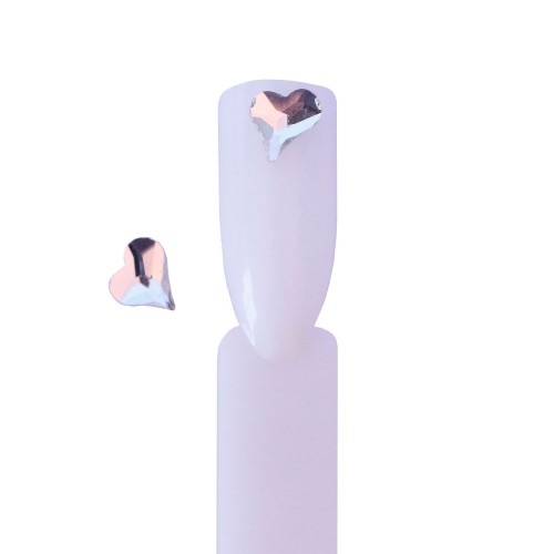 Komilfo Uneven Heart Stones (6×7 mm) Crystal (2 pcs)