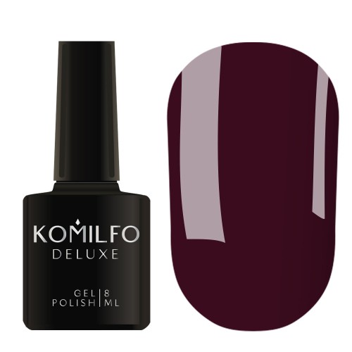 Gel Polish Komilfo Deluxe Series Dusk Collection D303 (burgundy eggplant, enamel), 8 ml Gel Polish Komilfo Deluxe Series Dusk Collection D303 (burgundy eggplant, enamel), 8 ml