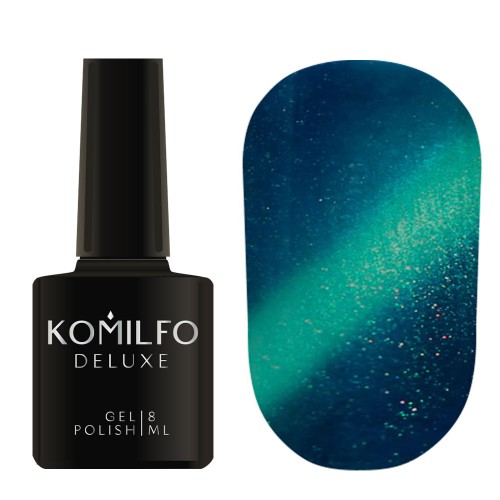 Gel Polish Komilfo Fantasy Cat’s Eye 110 (aquamarine, magnetic), 8 ml Gel Polish Komilfo Fantasy Cat’s Eye 110 (aquamarine, magnetic), 8 ml