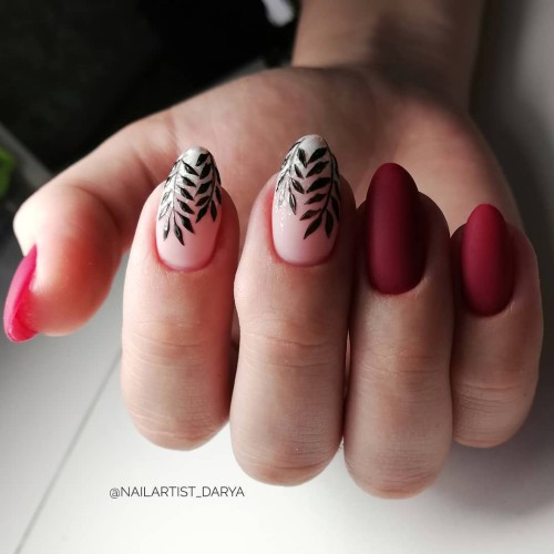 Gel polish Komilfo Deluxe Series D096 (burgundy Marsala, enamel), 15 ml