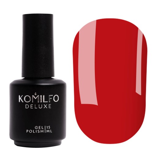 Gel Polish Komilfo Deluxe Series D080 (red, enamel), 15 ml Gel Polish Komilfo Deluxe Series D080 (red, enamel), 15 ml