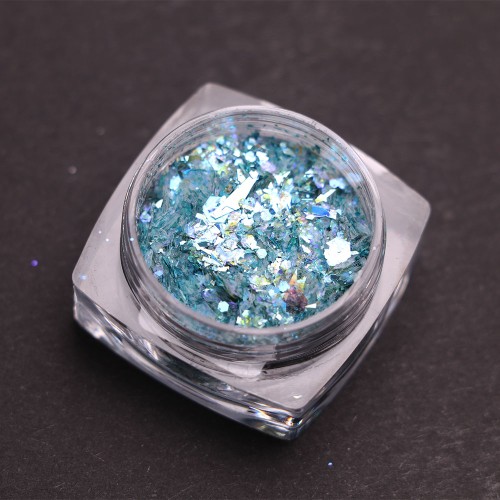 Komilfo sequins MIX chameleon 006, mix sizes, (turquoise/blue), 1.5 g