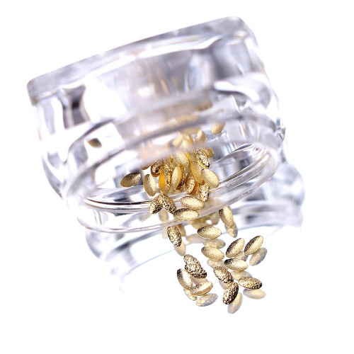 Komilfo texture rivets large oval 1.5*3 mm, gold, 50 pcs