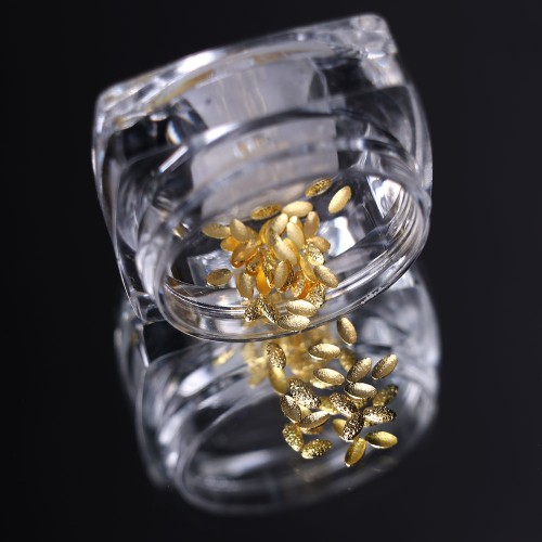 Komilfo texture rivets large oval 1.5*3 mm, gold, 50 pcs