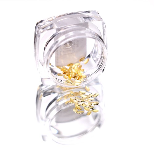 Komilfo texture rivets large oval 1.5*3 mm, gold, 50 pcs