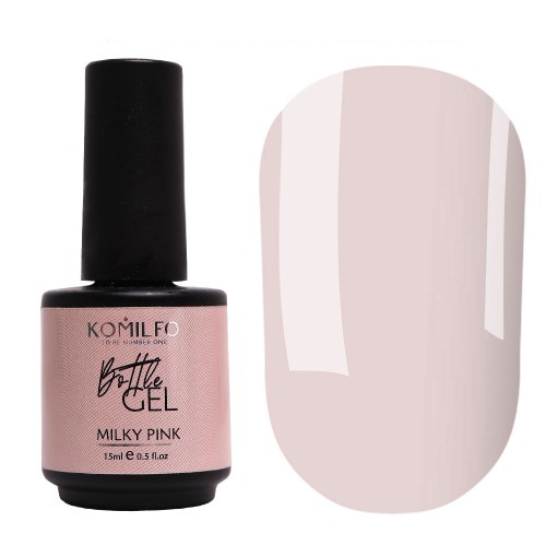 Komilfo Bottle Gel Milky Pink with brush, 15 ml Komilfo Bottle Gel Milky Pink with brush, 15 ml
