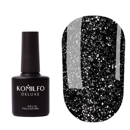 Komilfo No Wipe Silver Top top WITHOUT sticky layer with silver micro-shine, 8 ml Komilfo No Wipe Silver Top top WITHOUT sticky layer with silver micro-shine, 8 ml