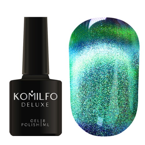 Gel Polish Komilfo 9D Cat’s eye 006 (turquoise green, magnetic), 8 ml Gel Polish Komilfo 9D Cat’s eye 006 (turquoise green, magnetic), 8 ml
