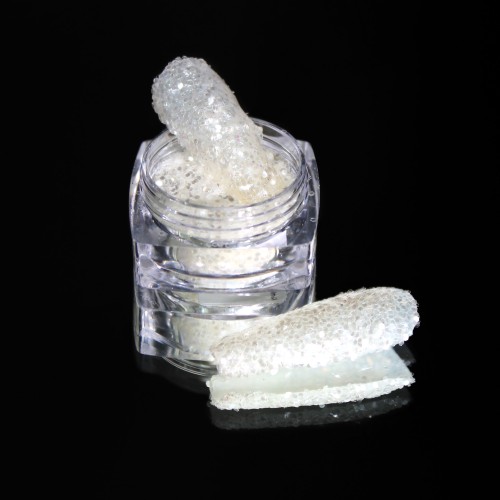 Komilfo spangles 022B, size 0.8 mm, (white, silver), E 2.5 g