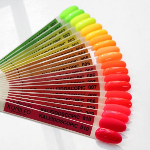 Gel Polish Komilfo Kaleidoscopic Collection K006 (carrot red, neon), 8 ml