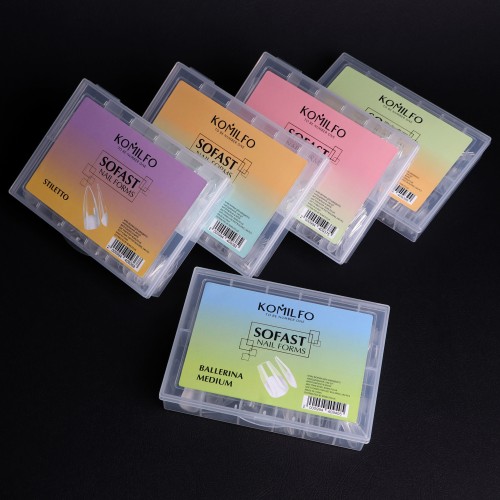 Komilfo SoFast Nail Forms Square, 240 pcs
