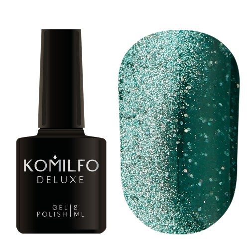 Gel polish Komilfo Fairytale Cat Eye 006 (pale green, magnetic, reflective), 8 ml Gel polish Komilfo Fairytale Cat Eye 006 (pale green, magnetic, reflective), 8 ml
