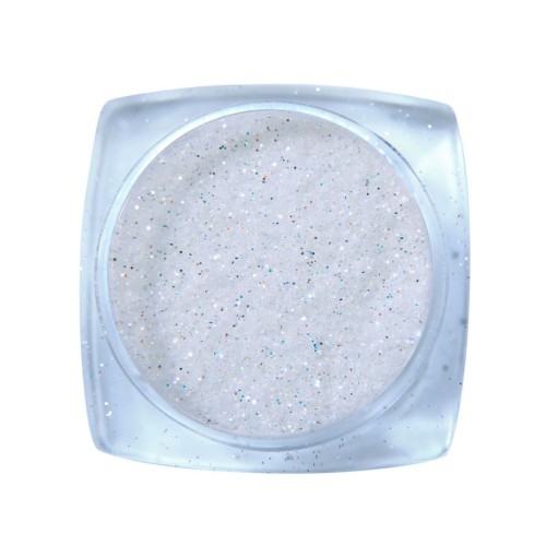 Komilfo spangles 022, size 0.1 mm, (white, silver), 2.5 g Komilfo spangles 022, size 0.1 mm, (white, silver), 2.5 g