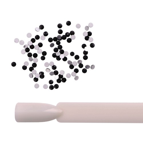Komilfo rhinestones Jet Black, size 8 (pack of 100)