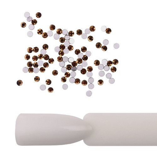 Komilfo rhinestones (pack of 100), Gold, size 5