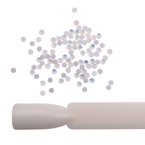 Komilfo Rhinestones White Opal, size 6 (pack of 100)