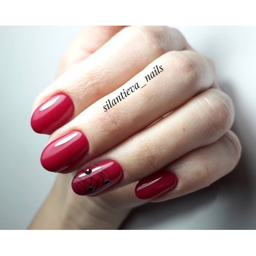 Гель-лак Komilfo Deluxe Series №D090 (ягодный темно-малиновый, эмаль), 8 мл