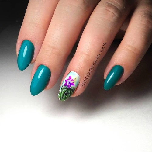 Гель-лак Komilfo Deluxe Series №D150 (насыщенный бирюзово-зеленый, эмаль), 8 мл