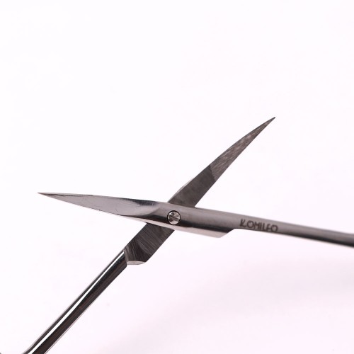 Komilfo IC Ultra 23 mm, professional cuticle scissors, transparent case