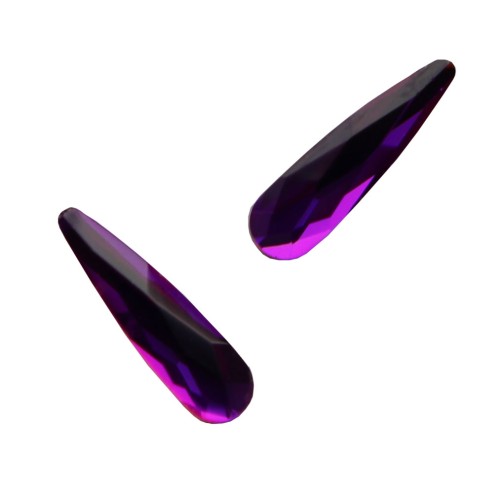 Komilfo Teardrop stones big (3×10 mm) Purple flare, 2 pieces