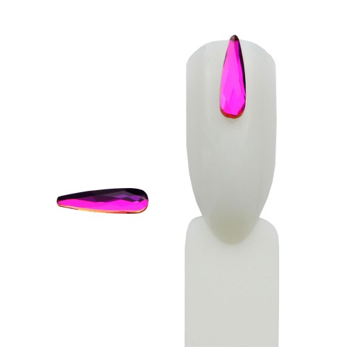 Komilfo Teardrop stones big (3×10 mm) Purple flare, 2 pieces