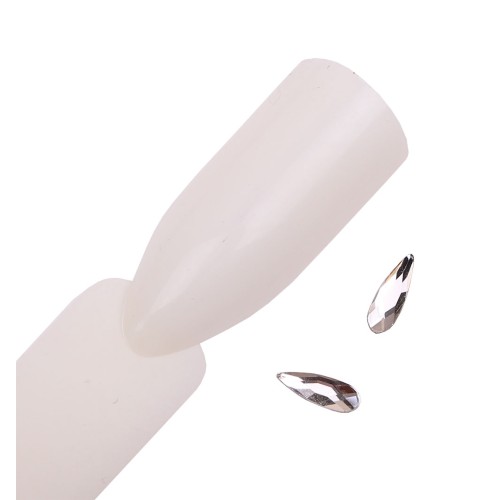 Komilfo Teardrop mini stones (2×6 mm) Crystal, 2 pieces