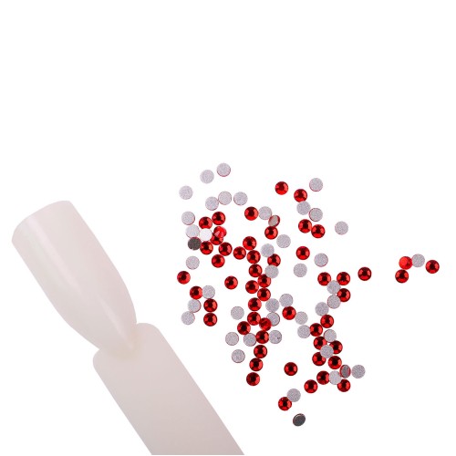 Komilfo rhinestones Siam, size 6 (pack of 100)