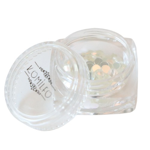 Komilfo disco design №038, transparent, chameleon, 3 mm, (1 g)