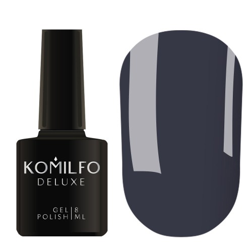 Gel Polish Komilfo Deluxe Series Dusk Collection D294 (gray-blue, enamel), 8 ml Gel Polish Komilfo Deluxe Series Dusk Collection D294 (gray-blue, enamel), 8 ml