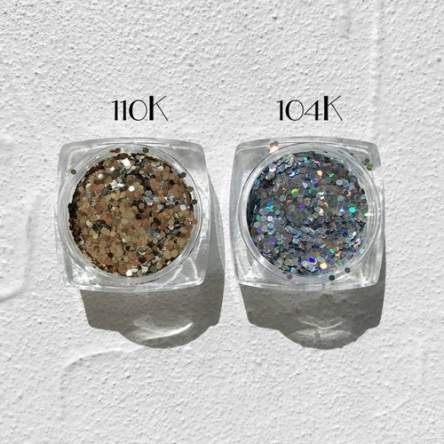 Komilfo spangles 104K size 1 mm, (silver, hologram) E 2.5 g