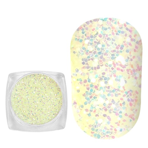 Komilfo photochromic spangles 005, size 0.4 mm, (yellow/turquoise photochrome) 2.5 g Komilfo photochromic spangles 005, size 0.4 mm, (yellow/turquoise photochrome) 2.5 g