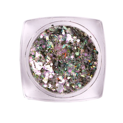 Komilfo sequins MIX chameleon 007, mix sizes, (pink/green/gold), 1.5 g