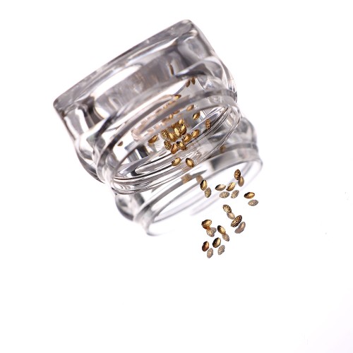 Komilfo texture rivets oval small 1*2 mm, gold, 50 pcs