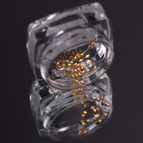 Komilfo texture rivets oval small 1*2 mm, gold, 50 pcs