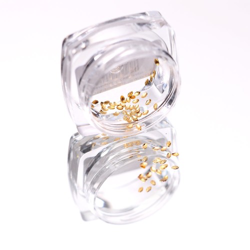 Komilfo texture rivets oval small 1*2 mm, gold, 50 pcs