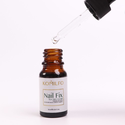 Komilfo Nail Fix elixir for nails with tea tree, with dropper, 10 ml