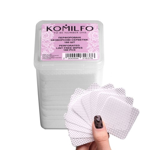 Komilfo perforated, lint-free napkins in a box, 180 pcs Komilfo perforated, lint-free napkins in a box, 180 pcs