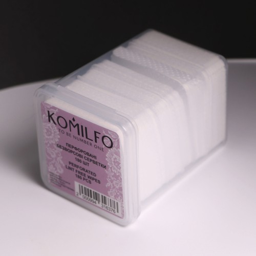 Komilfo perforated, lint-free napkins in a box, 180 pcs