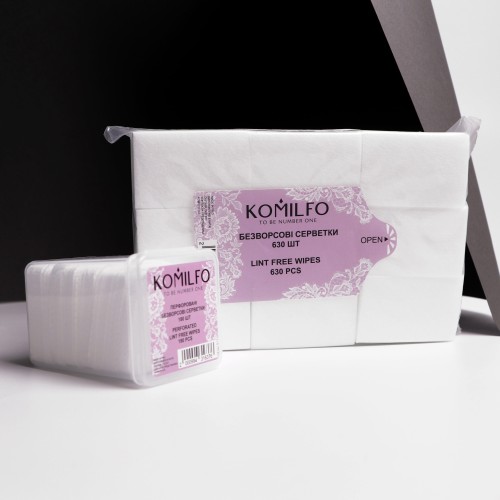 Komilfo perforated, lint-free napkins in a box, 180 pcs