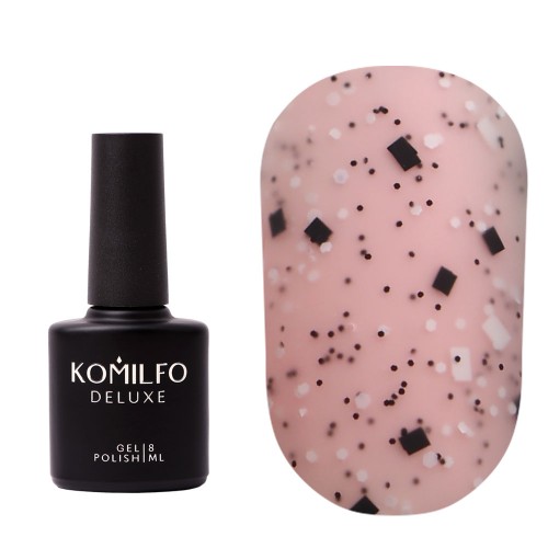 Komilfo No Wipe Matte Top Stone – Matte top without a SL with black and white elements, 8 ml Komilfo No Wipe Matte Top Stone – Matte top without a SL with black and white elements, 8 ml