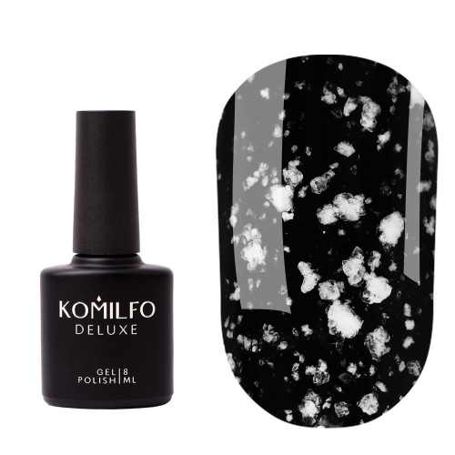 Komilfo No Wipe Snow Top – top without a sticky layer, with white particles, 8 ml Komilfo No Wipe Snow Top – top without a sticky layer, with white particles, 8 ml