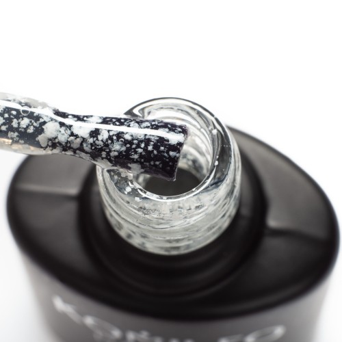 Komilfo No Wipe Snow Top – top without a sticky layer, with white particles, 8 ml