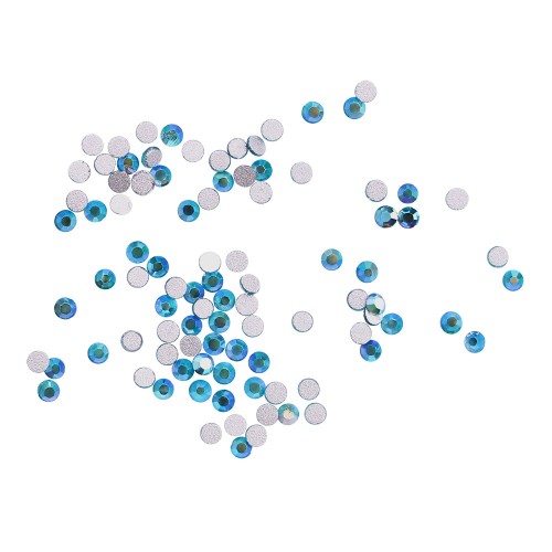 Komilfo rhinestones (pack of 100), Blue zircon AB, size 3 Komilfo rhinestones (pack of 100), Blue zircon AB, size 3