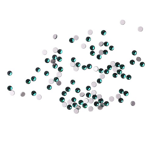 Komilfo rhinestones (pack of 100), Emerald, size 3 Komilfo rhinestones (pack of 100), Emerald, size 3