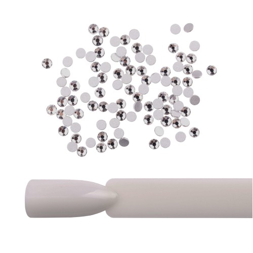 Komilfo rhinestones, Crystal, size 10 (100 pcs per pack)