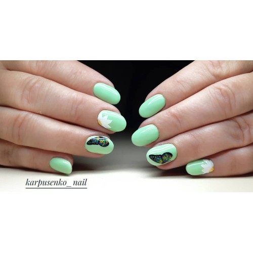 Гель-лак Komilfo Deluxe Series №D191 (светло-зеленый, зеленая мята, эмаль), 8 мл